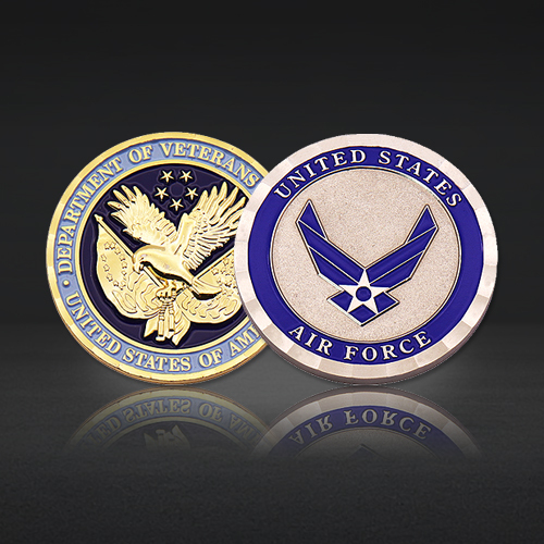 Custom Military Enamel Challenge Coins | Gold & Silver Plated Service Coins