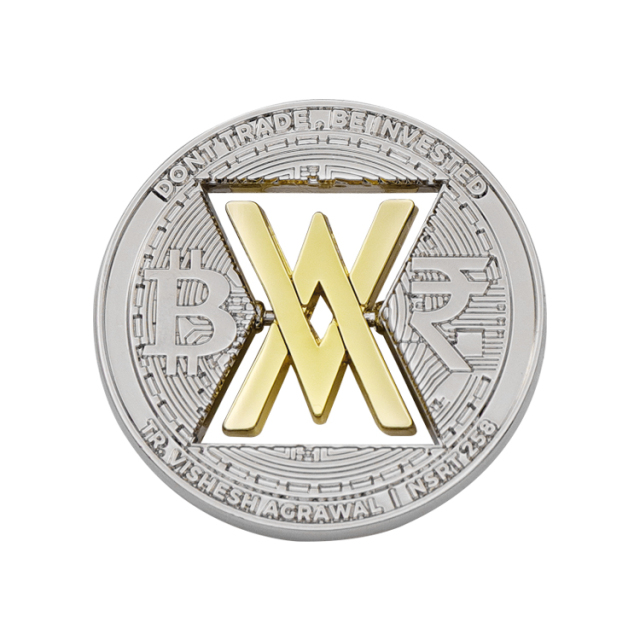 Customizable silver-gold plated challenge coins with hollow-engraved heroic commemorative coins