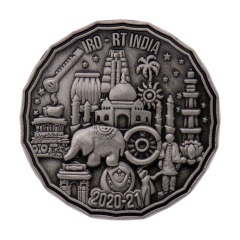 Custom 3D Antique Challenge Coins | Silver Plated Engraved Coins