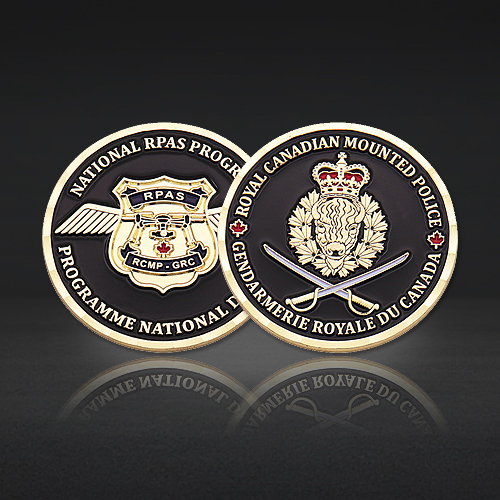 Customizable gold-plated enamel military-style military commemorative coin