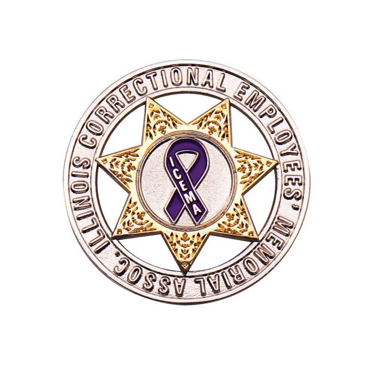 Customizable silver-gold plated challenge coins with hollow-engraved heroic commemorative coins