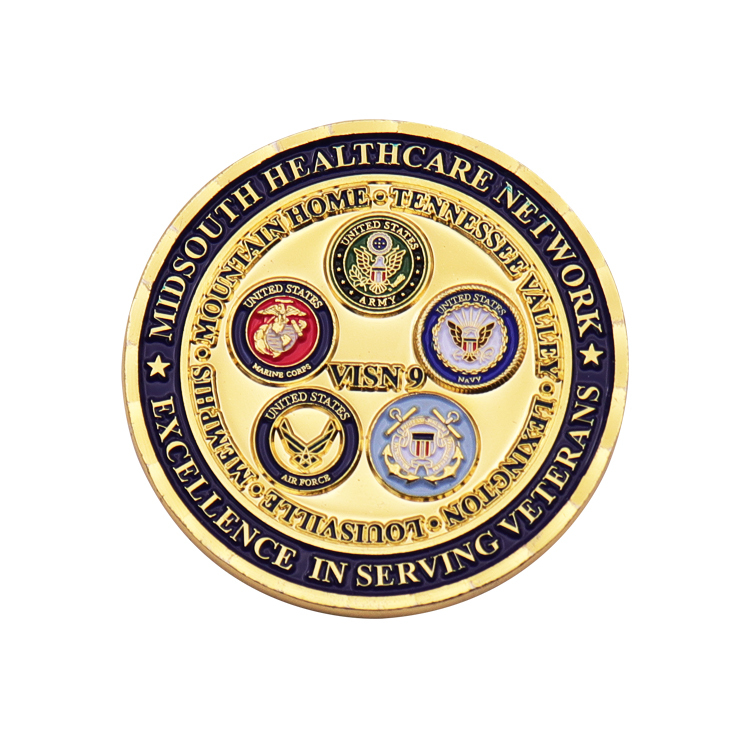 Custom Military Enamel Challenge Coins | Gold & Silver Plated Service Coins