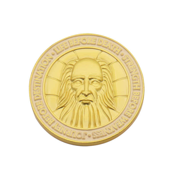 Customizable gold-plated enamel military-style military commemorative coin