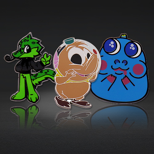 Custom Cartoon Hard Enamel Pins | Dinosaur & Monster Badges