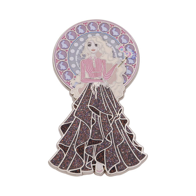 Customized metal handicrafts badges glitter powder anime-style enamel pins