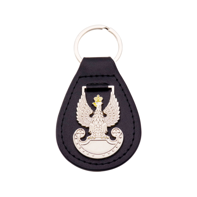 Custom PU Leather Keychains | Shield Logo Keychains