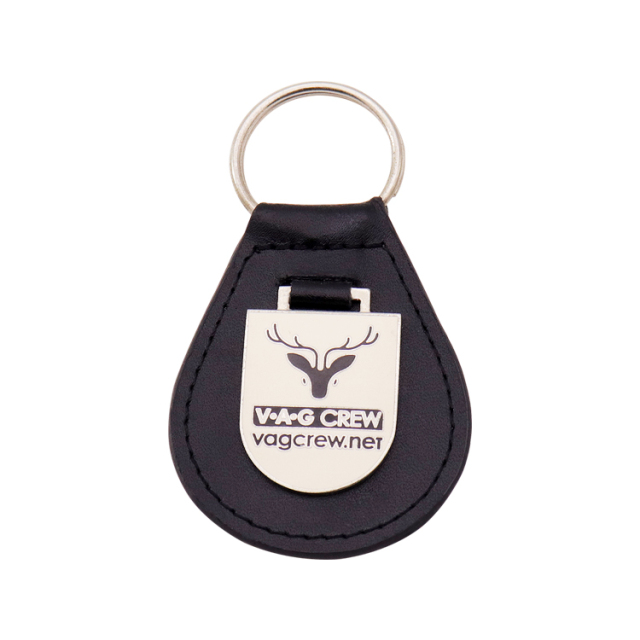 Custom PU Leather Keychains | Shield Logo Keychains
