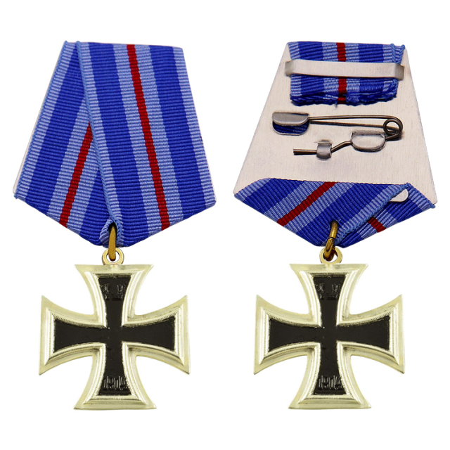 Custom Military Medals | Silver Plated Short Ribbon Service Medals