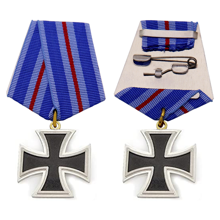 Custom Military Medals | Silver Plated Short Ribbon Service Medals