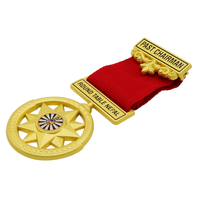 Custom Military Medals | Gold Plated Short Ribbon Honor Medals