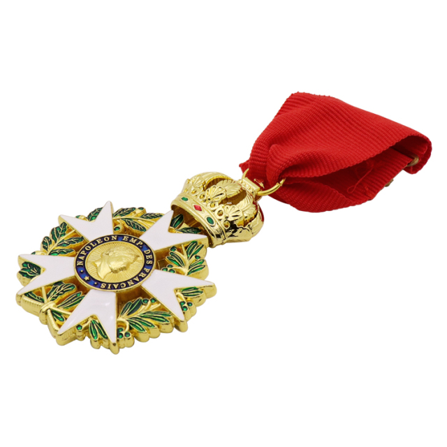 Custom Military Medals | Gold Plated Short Ribbon Honor Medals