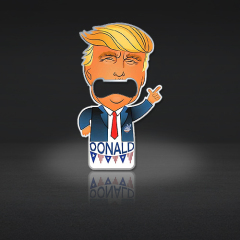Custom-designed funny Trump-themed beer bottle opener