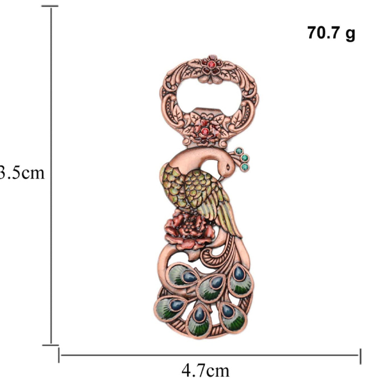 Custom Bottle Openers | Peacock Decorative Openers