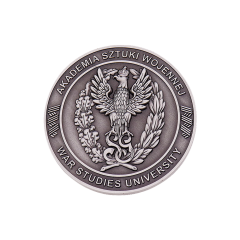 Custom Honor Coins With Antique Silver Finish