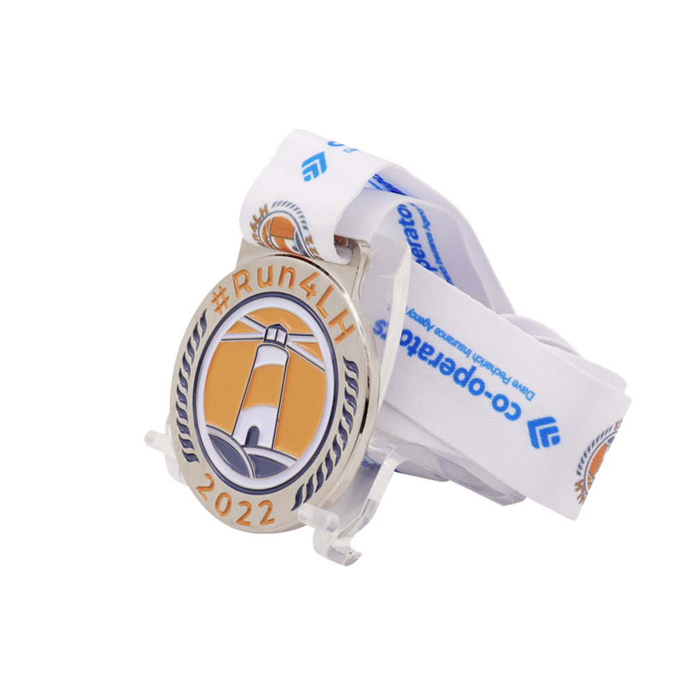 Custom Running Medals With Printed Lanyards