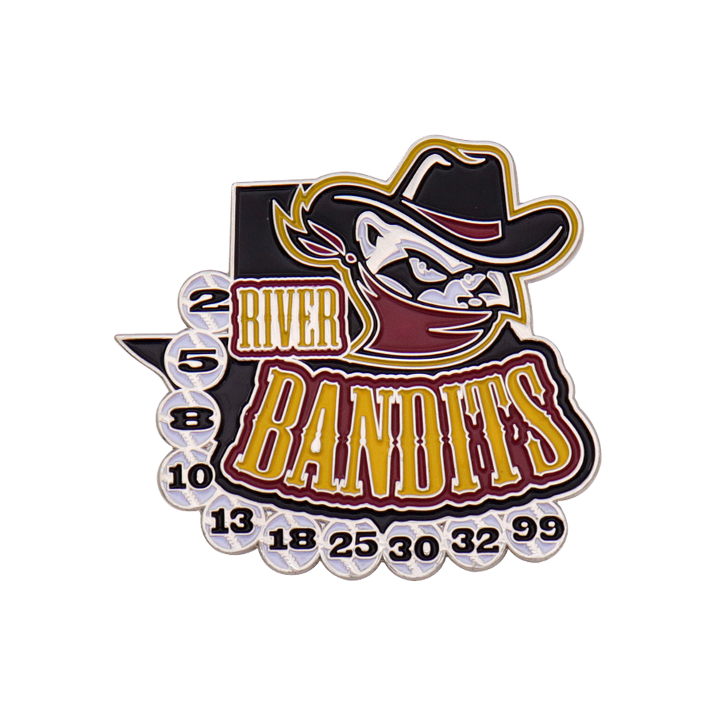 Custom Baseball Trading Pins With Number Danglers