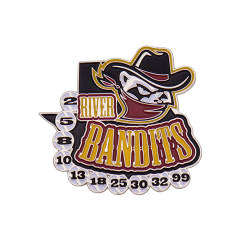 Custom Baseball Trading Pins With Number Danglers