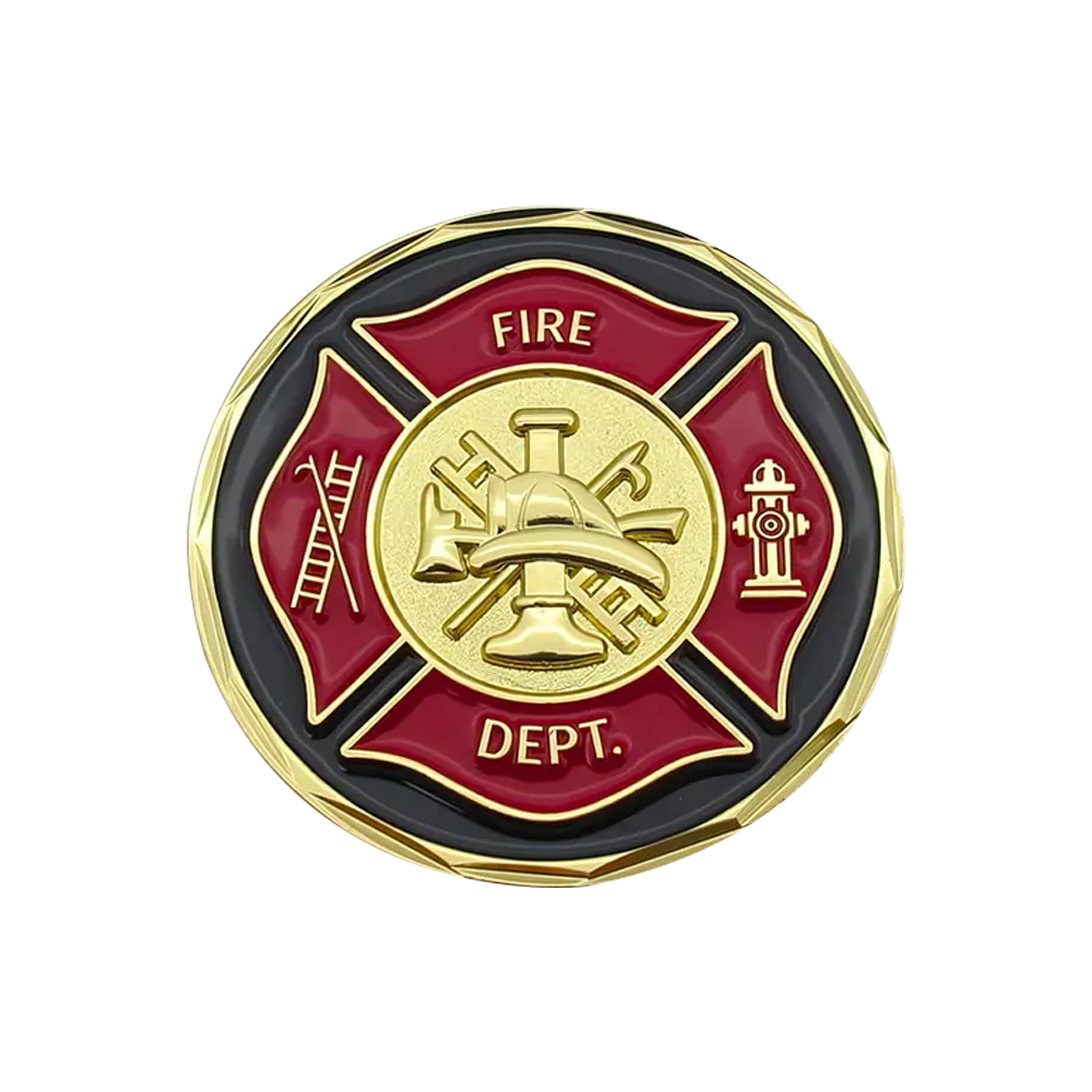 Custom Firefighter Challenge Coins With 3D Design