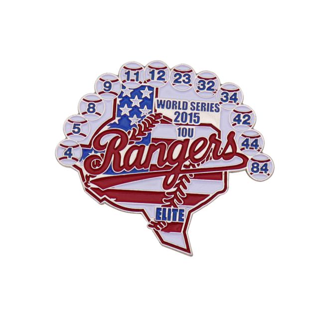 Custom Elite Baseball Trading Pins With Number Danglers