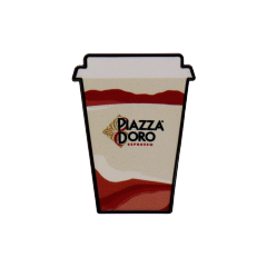 Custom Coffee Cup Rush Pins With Printed Logo