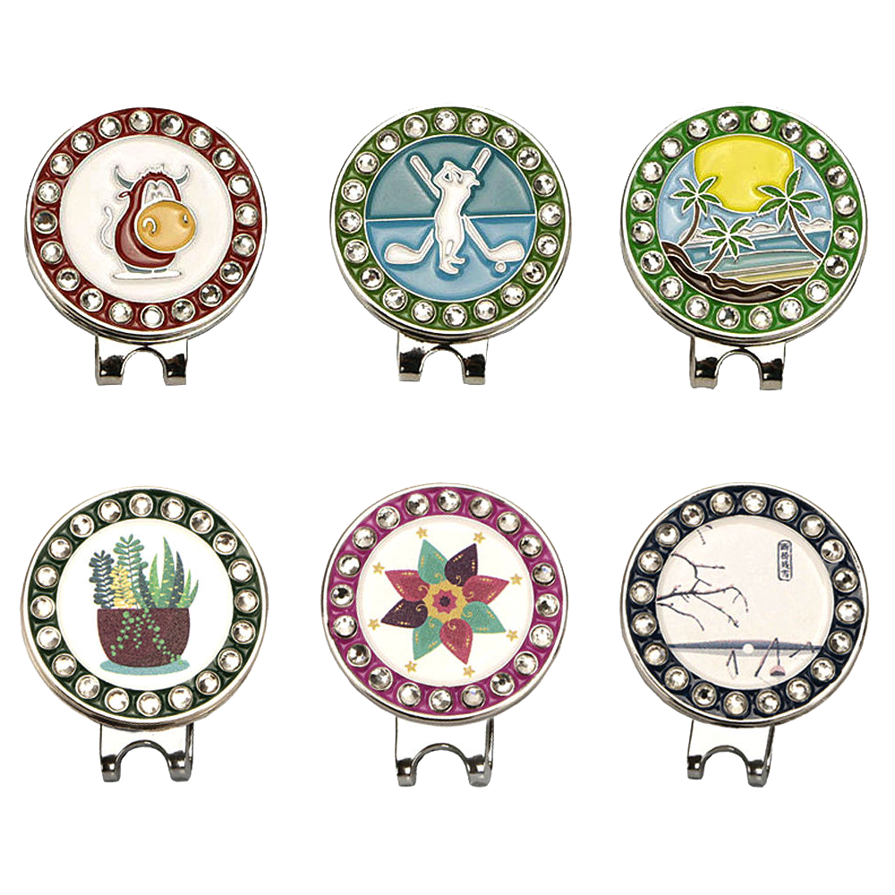 Custom Rhinestone Golf Hat Clips
