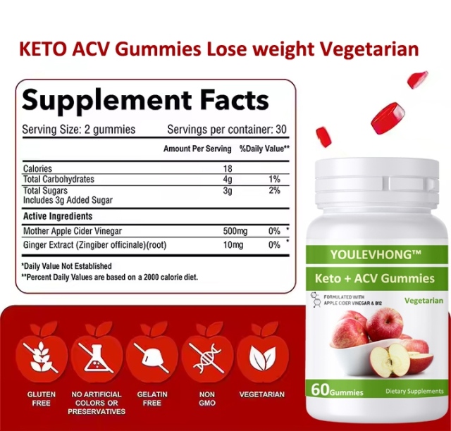 YOULEVHONG Keto Acv Gummies Keto Friendly ACV Gummies With 1g Sugar