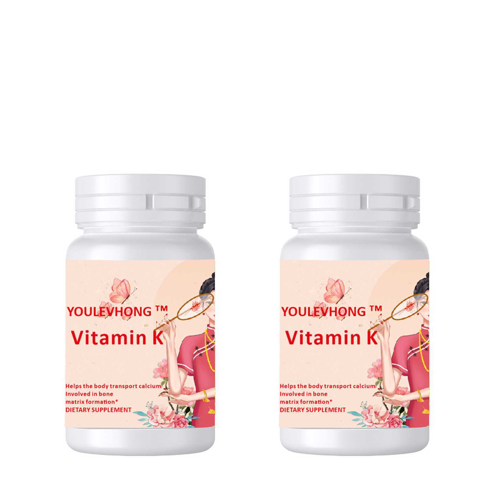 YOULEVHONG Vitamin K1 Softgels Supplement 100 Mcg Gluten Free 60 Count Bone Health Body'S Blood Clotting