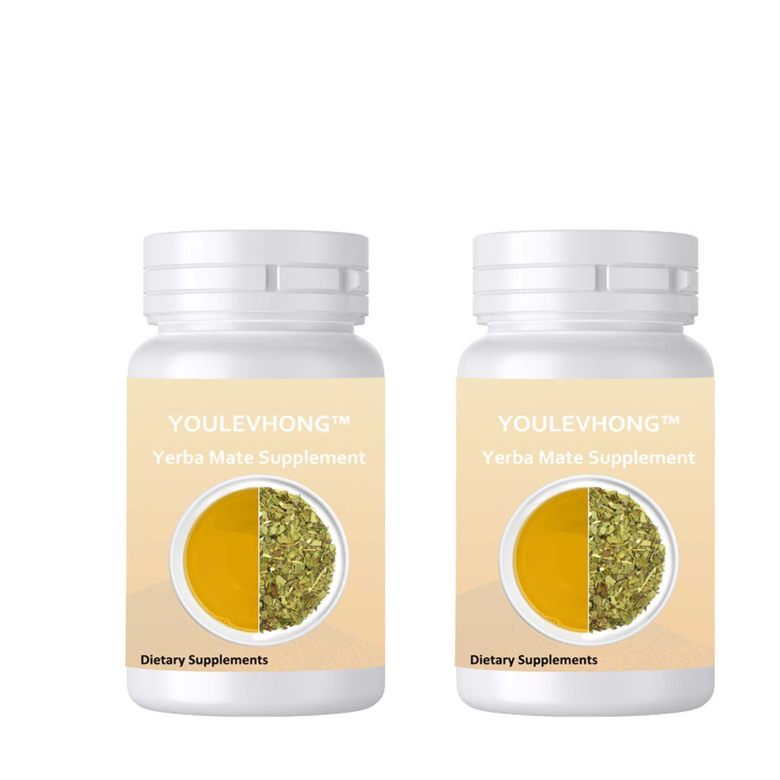 Yerba Mate Supplement 1400 mg Natural Caffeine and Energy Boost Made and Tested in USA High Potency with Taurine and Vitamin B Complex 60 Softgels