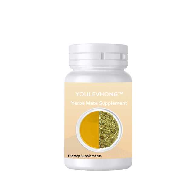 Yerba Mate Supplement 1400 mg Natural Caffeine and Energy Boost Made and Tested in USA High Potency with Taurine and Vitamin B Complex 60 Softgels