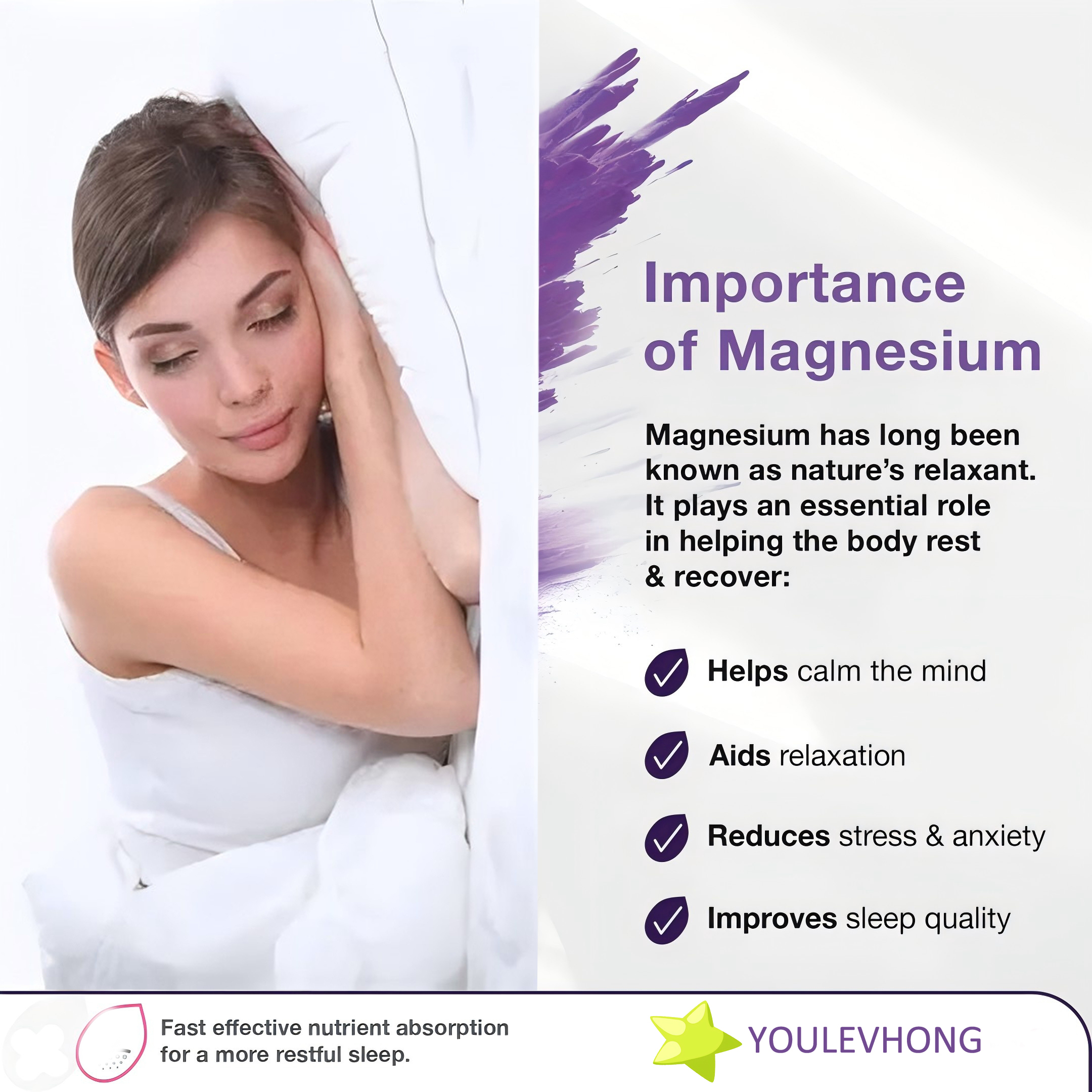 Relaxing Sleep Supplement With GMP Certified Deeping Sleeping Magnesium Citrate Capsules