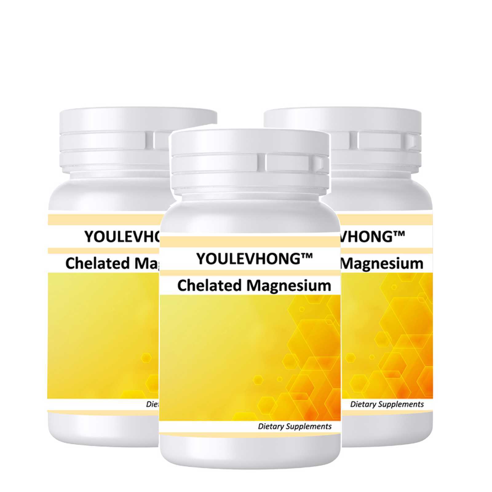 Magnesium Bisglycinate Chelate Complex 120 Capsules Non GMO Gluten Free GMP Certifie Chelated Magnesiumd RELAX NERVES & MUSCLES