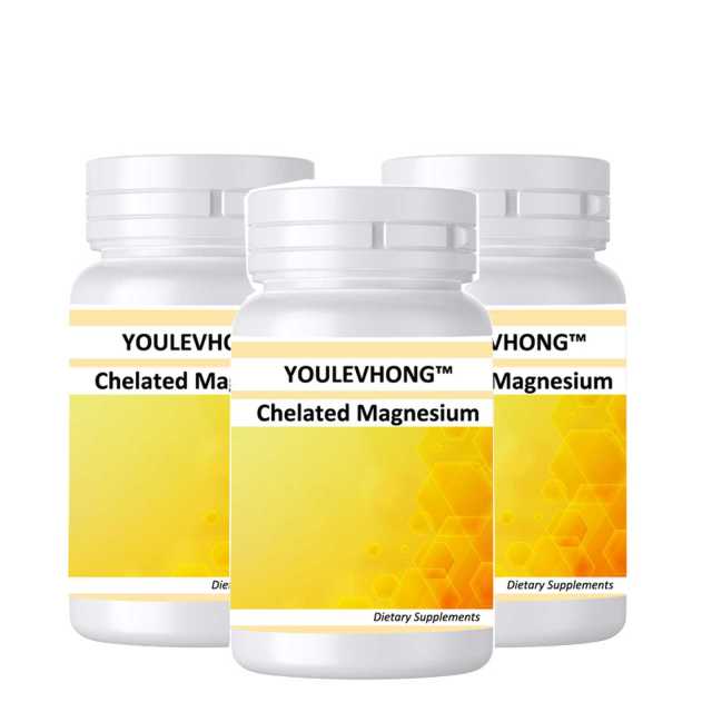 Magnesium Bisglycinate Chelate Complex 120 Capsules Non GMO Gluten Free GMP Certifie Chelated Magnesiumd RELAX NERVES & MUSCLES