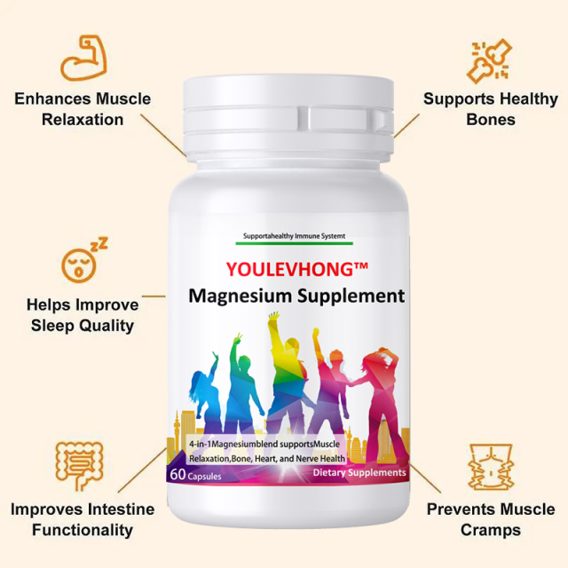 ustomizable Magnesium Supplement Relax Muscles 400Mg Magnesium Glycinate Capsules Natural Health Triple Complex Improve Memory & Sleep Magnesium Capsules