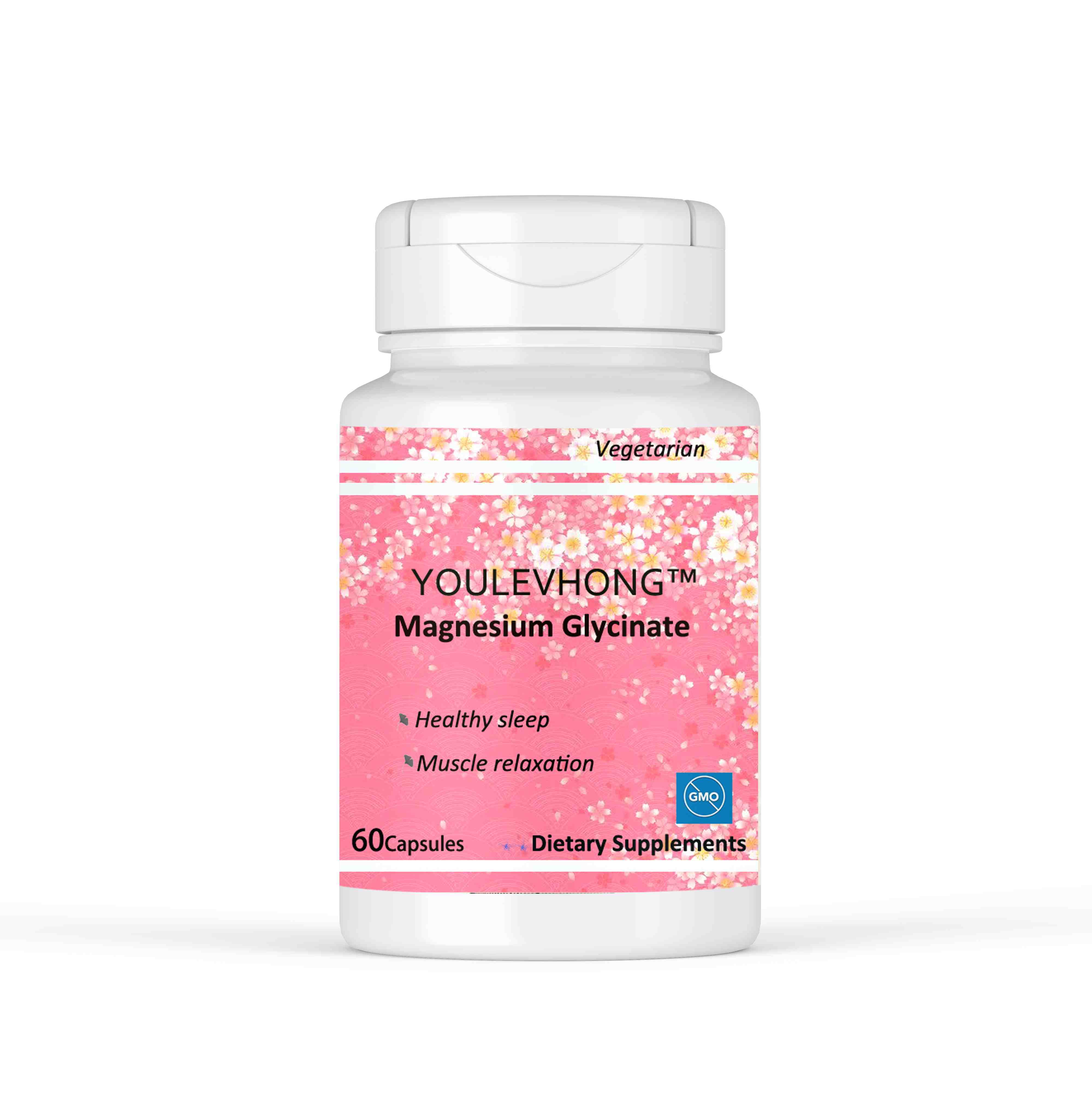 Magnesium Glycinate Heart Health Mood Support, Magnesium Supplements Blood Flow Blood Pressure High-Potency Health Supplements