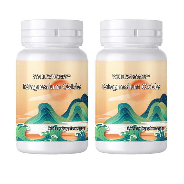 Magnesium Oxide Supplement 100 Capsules Gluten Free USA Manufactured Helps Metabolize Carbohydrates Proteins And Fats