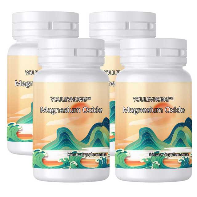 Magnesium Oxide Supplement 100 Capsules Gluten Free USA Manufactured Helps Metabolize Carbohydrates Proteins And Fats