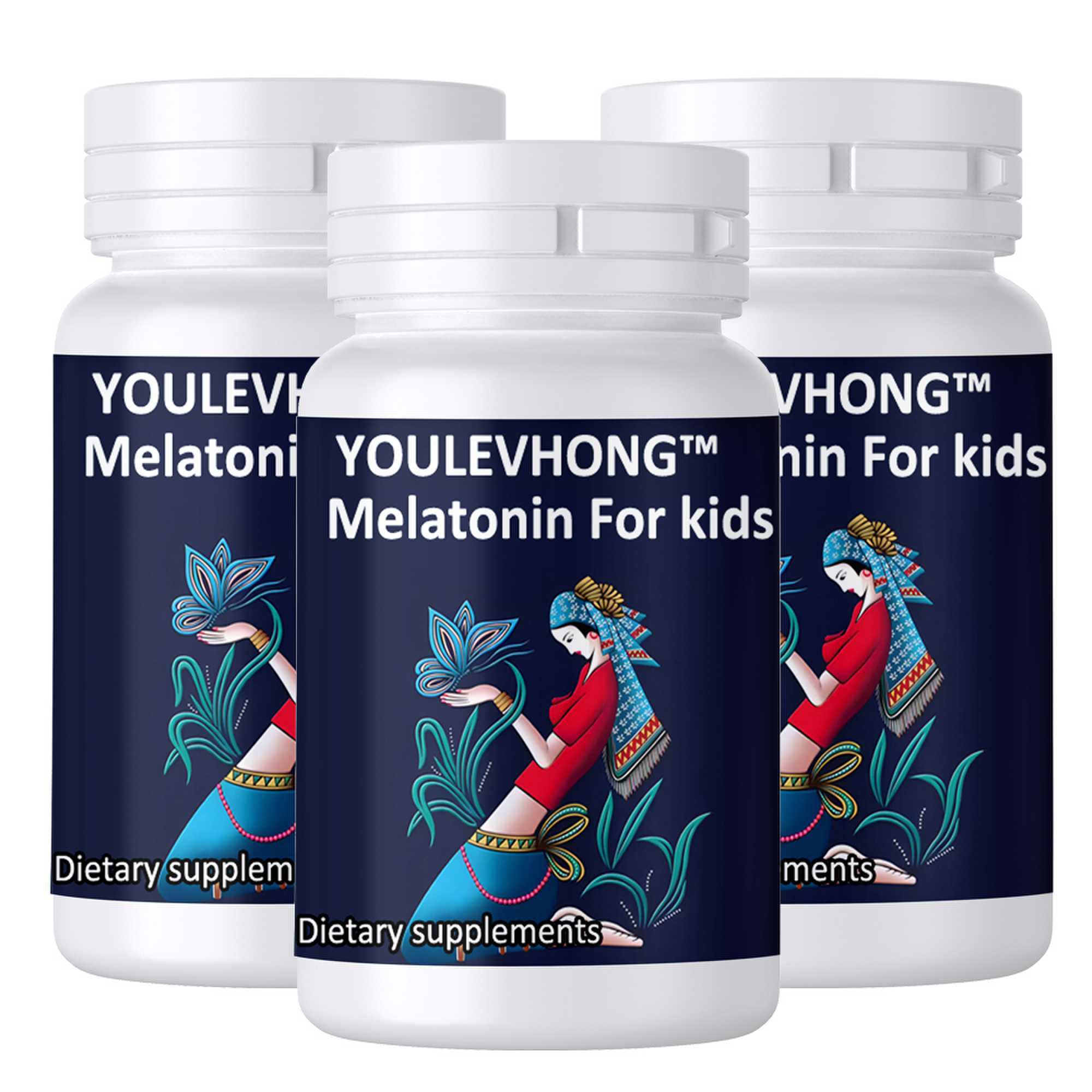 Chewable Tablet Melatonin Supplement Safe Drug-free Melatonin Gummies For Kids Children's Sleep