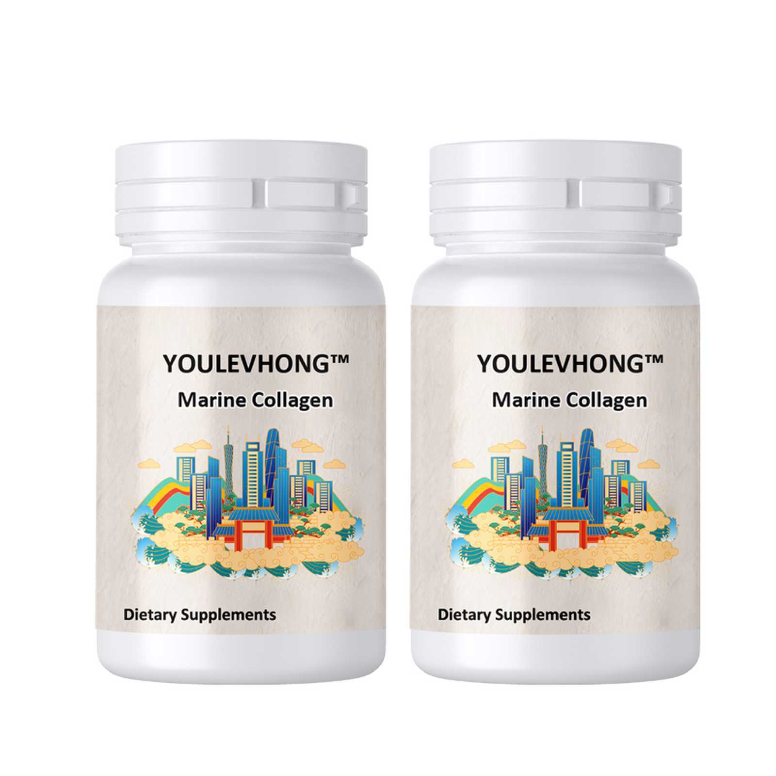 Marine Collagen With Hyaluronic Acid, 120 Capsules Supports Healthy Hair, Skin, Nails Nutrition