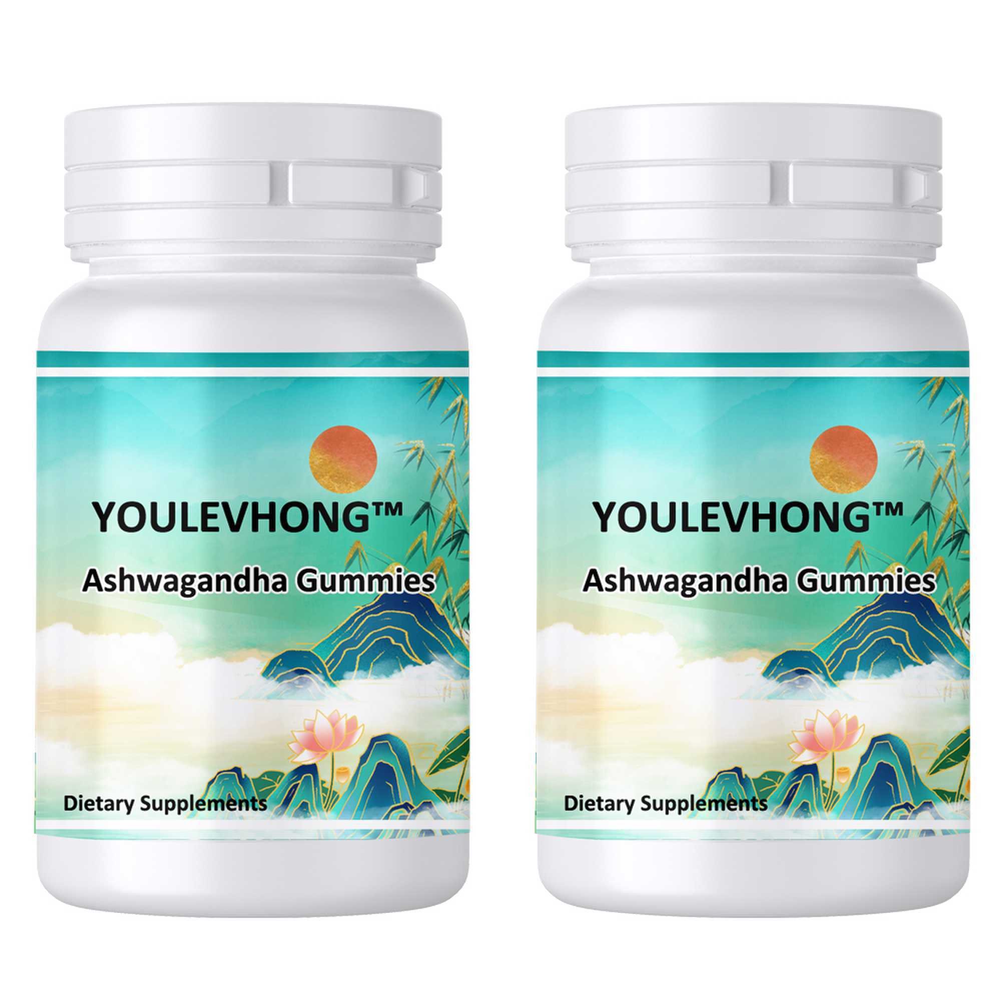 YOULEVHONG® Deep Sleep Ashwagandha Gummies Supplement - Gluten Free Non GMO Soy Free Vegan Organic Heart Health Dietary Supplement