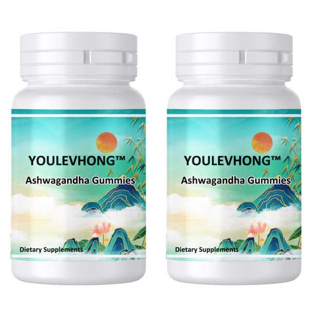 YOULEVHONG® Deep Sleep Ashwagandha Gummies Supplement - Gluten Free Non GMO Soy Free Vegan Organic Heart Health Dietary Supplement