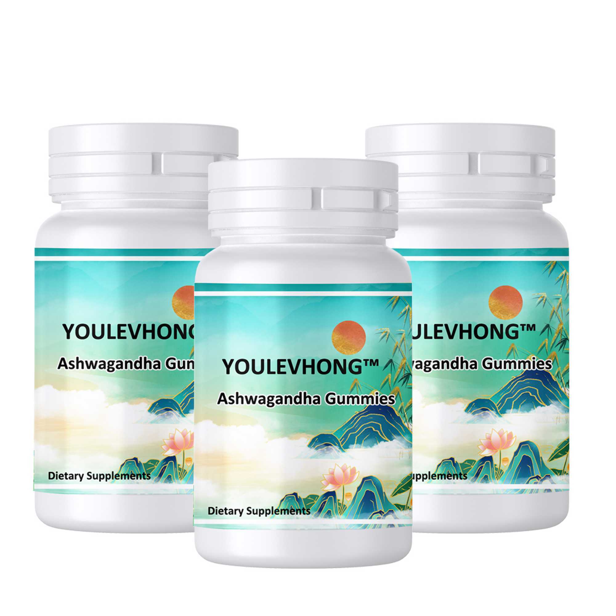 YOULEVHONG® Deep Sleep Ashwagandha Gummies Supplement - Gluten Free Non GMO Soy Free Vegan Organic Heart Health Dietary Supplement