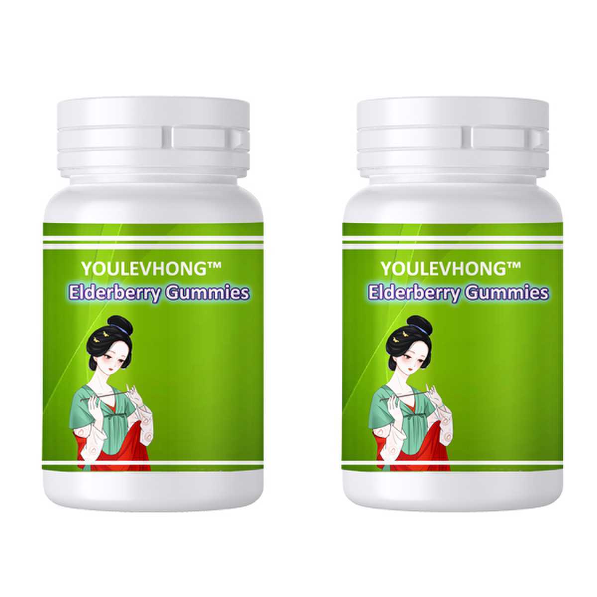 Rich Antioxidants Elderberry Gummies Natural Dietary Supplements Improve Respiratory Health