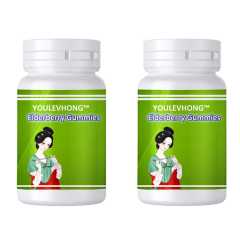 Rich Antioxidants Elderberry Gummies Natural Dietary Supplements Improve Respiratory Health