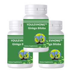 Topical Ginkgo Biloba Extract Supplements 50 Mg Calcium Content for Brain Health and Memory Maintenance