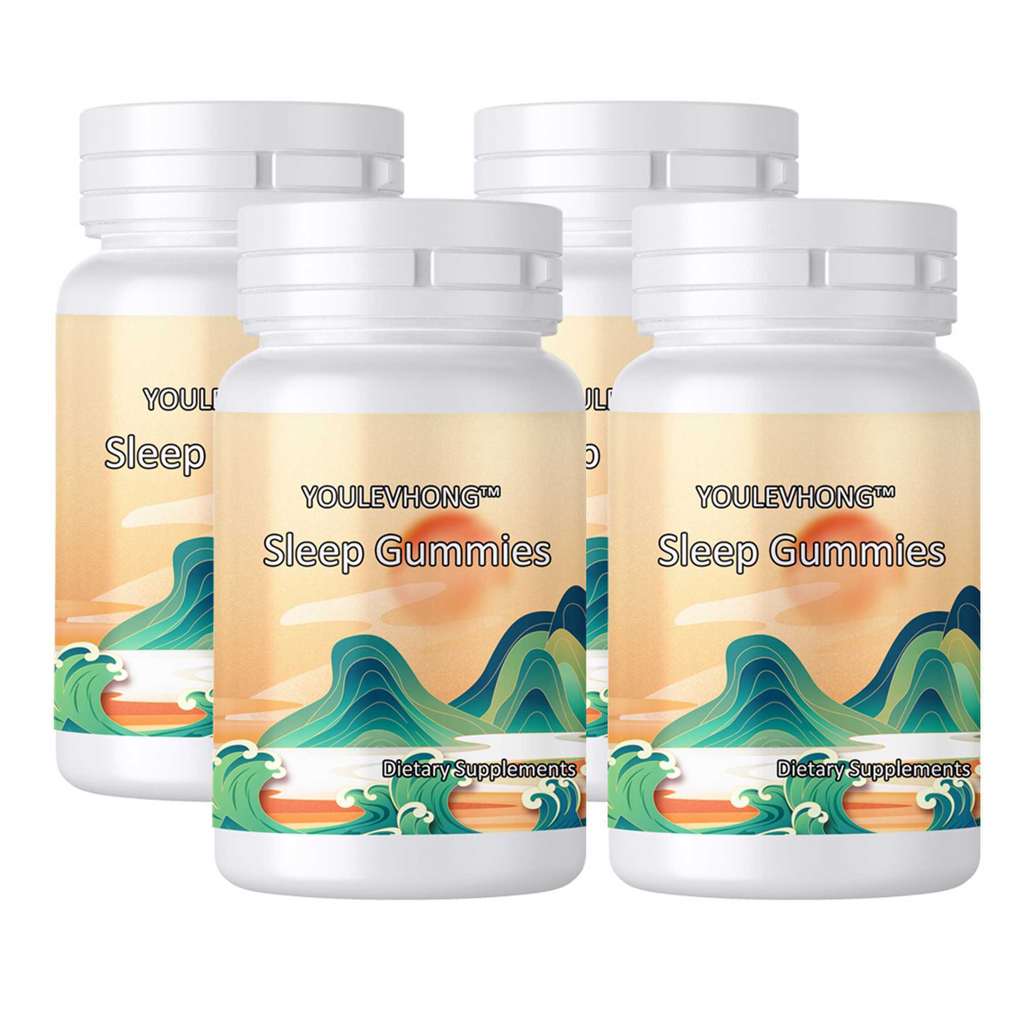 Support Adjustment Nervous System Mixed Berry 5mg Melatonin Sleep Gummies Supplement With 100mg L Theanine Longer Sleep