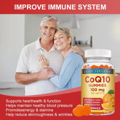 CoQ10 Gummies Natural Supplement Nerve & Heart Functions  Cellular Energy Production Supplement | 60 Servings Magenesium supplement