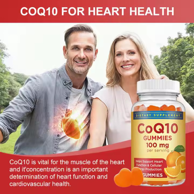 CoQ10 Gummies Natural Supplement Nerve & Heart Functions  Cellular Energy Production Supplement | 60 Servings Magenesium supplement