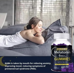 Melatonin Gummie Sleep Vitamin  All Asleep Faster Sleep 60 Gummies Natural health Deep Sleep Well