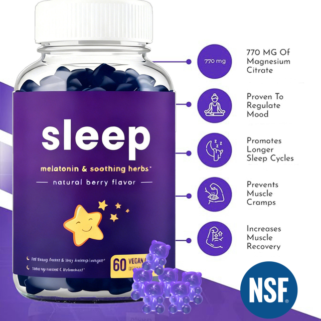Melatonin Gummie Sleep Vitamin  All Asleep Faster Sleep 60 Gummies Natural health Deep Sleep Well
