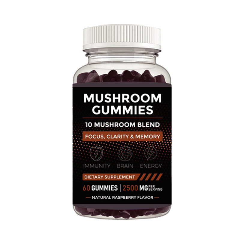Mushroom Gummies 60 services Nerve & Heart Functions METABOLISM SUPPORT Mushroom coffee  Supports Healthy Muscle